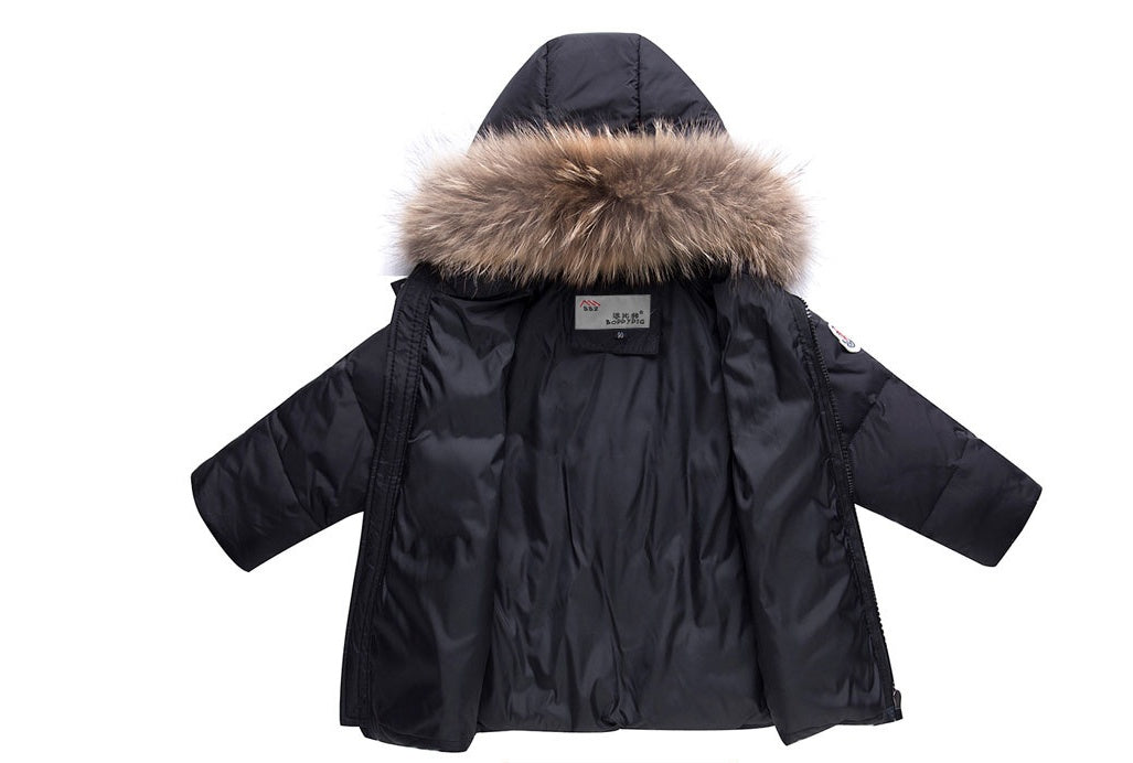 New children's sling down jacket two-piece sling down pants boys warm outer suit