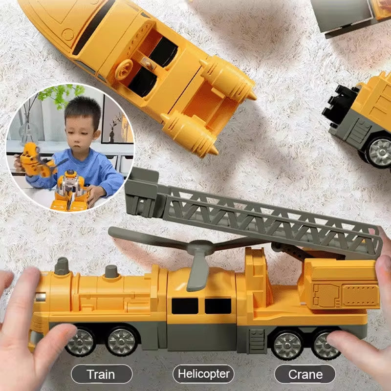 Engineering Car Assembly Toy - Magnetic Transform Vehicle Robot Collection