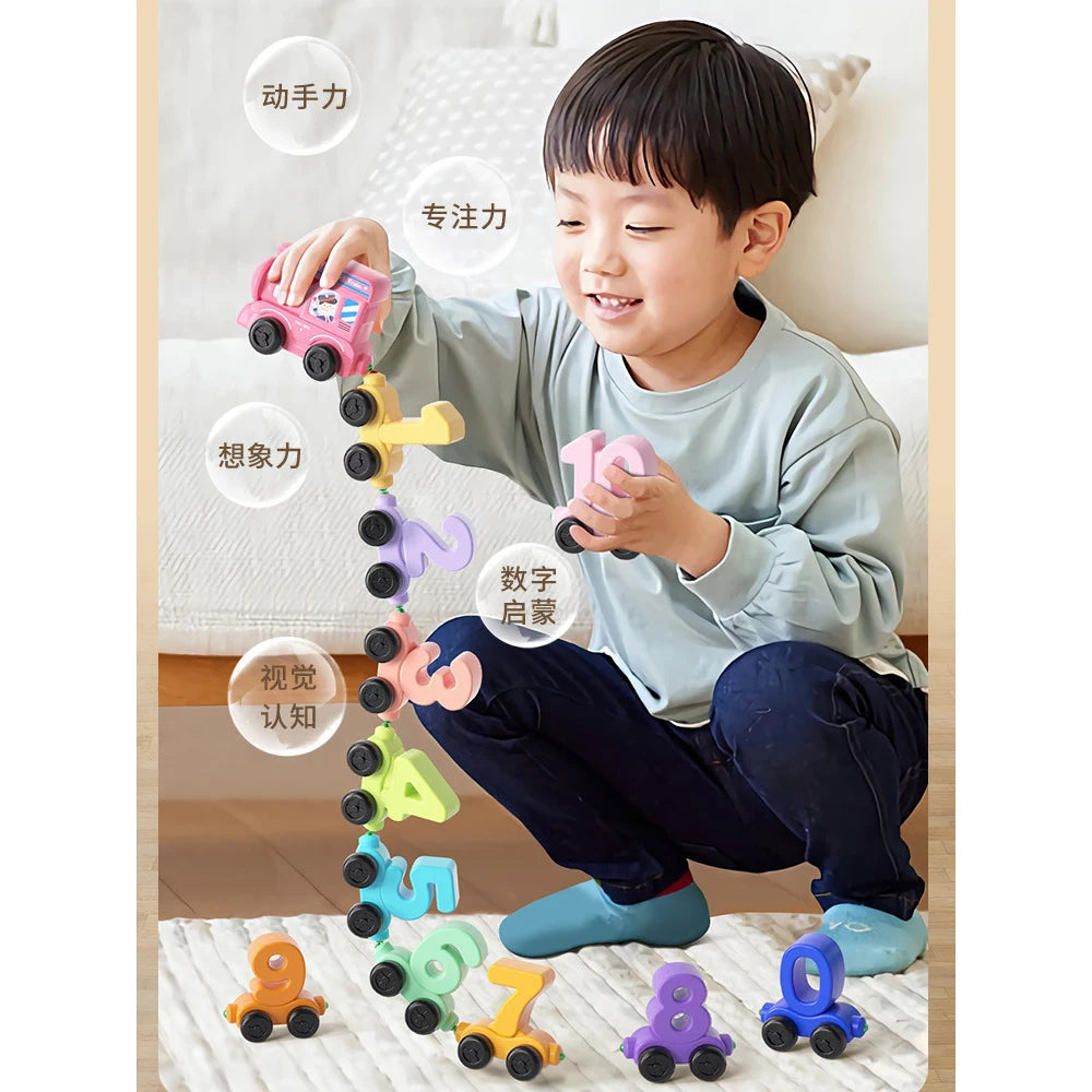 Digital Learning Magnetic Number Train Set Educational Toys - Set of 12