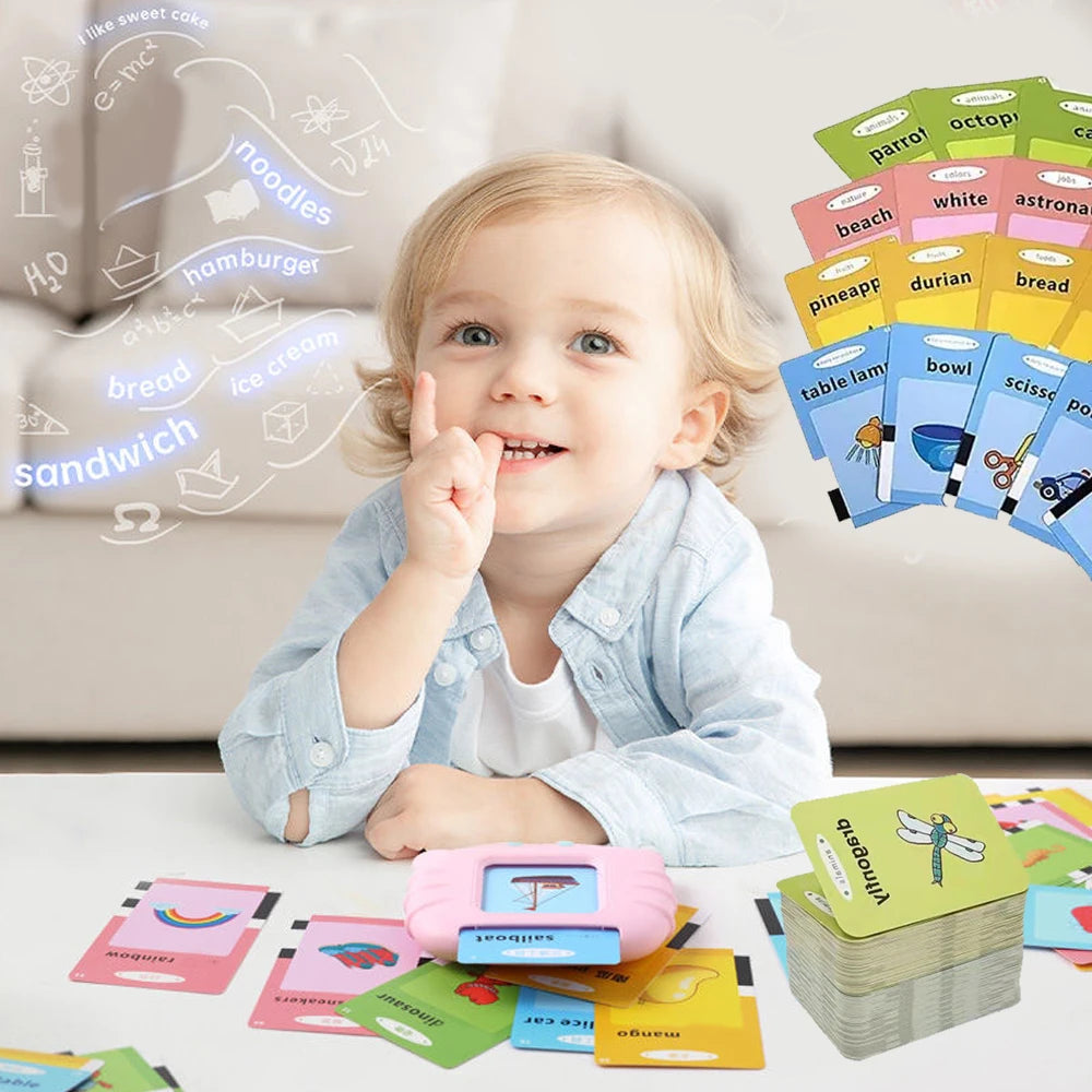 Electronic Talking Flashcards for Kids: Early Education Montessori Toy for Preschool Toddlers - Boy/Girl Gift for Travel