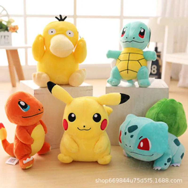 20cm Pokemon Stuffed Plush Toys Pikachu Raichu Jenny Turtle Anime Doll - Kids Birthday & Christmas Gift