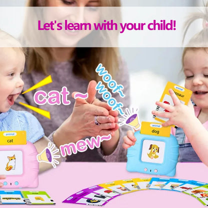 Electronic Talking Flashcards for Kids: Early Education Montessori Toy for Preschool Toddlers - Boy/Girl Gift for Travel