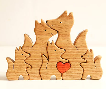 Personalized Animal Small Wooden Board Puzzle Anniversary Handmade Gift For Family