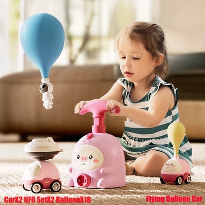 Educational Inertial Air Power Balloon Car Tower Science Toy for Children