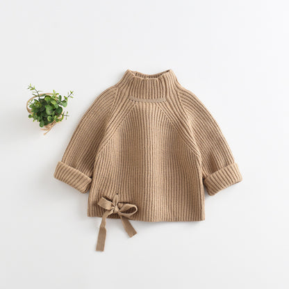 Knit sweater cardigan girl winter clothing