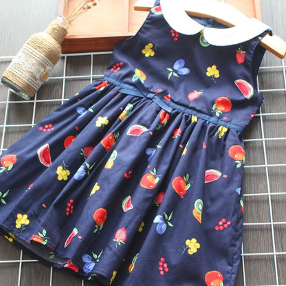 Printed girl's sleeveless dress