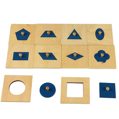 Toy Family Set Geometric Figure Panel Puzzle Teaching Aid