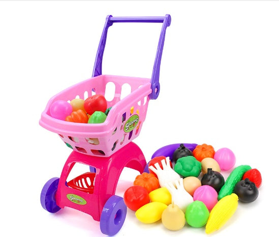 Family Toy Double-layer Children's Simulated Shopping Cart