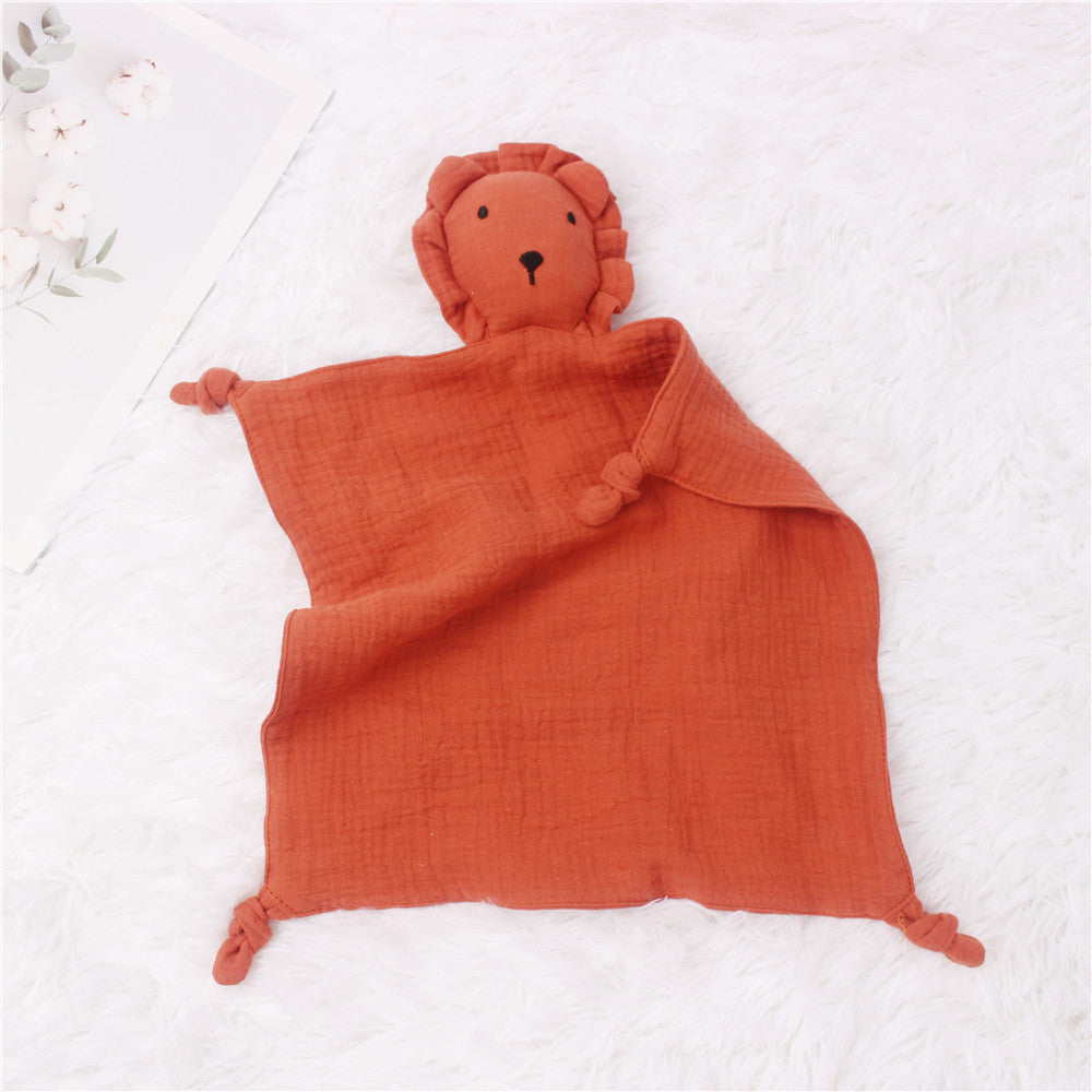 INS Wind Baby Cotton Gauze Comfort Towel Muslin Baby Sleeping Doll Lion Saliva Towel