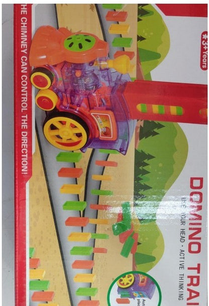 Domino Train Toys Baby Toys Car Puzzle Automatic Release Licensing Electric Building Blocks Train Toy