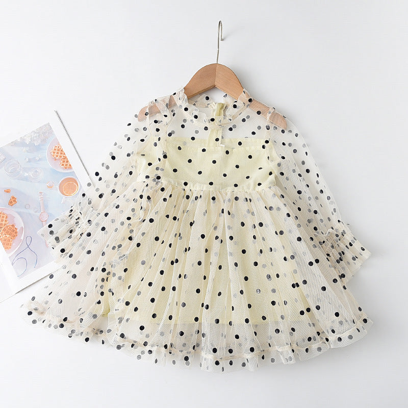 Girl's Dress Polka-Dot Gauze Skirt