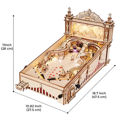 ROKR Wooden 3D Puzzle Pinball Machine Building Toy