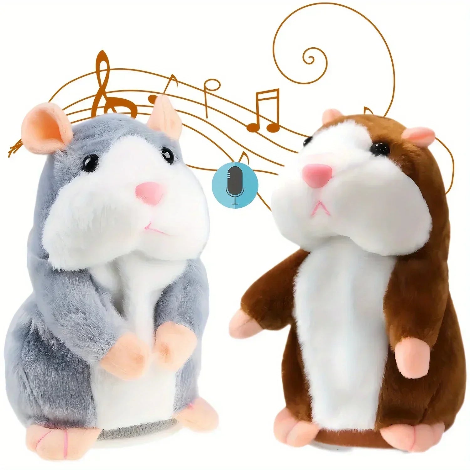 15cm Talking Hamster Stuffed Animal with Recording and Repeatable Sound - Gift Idea