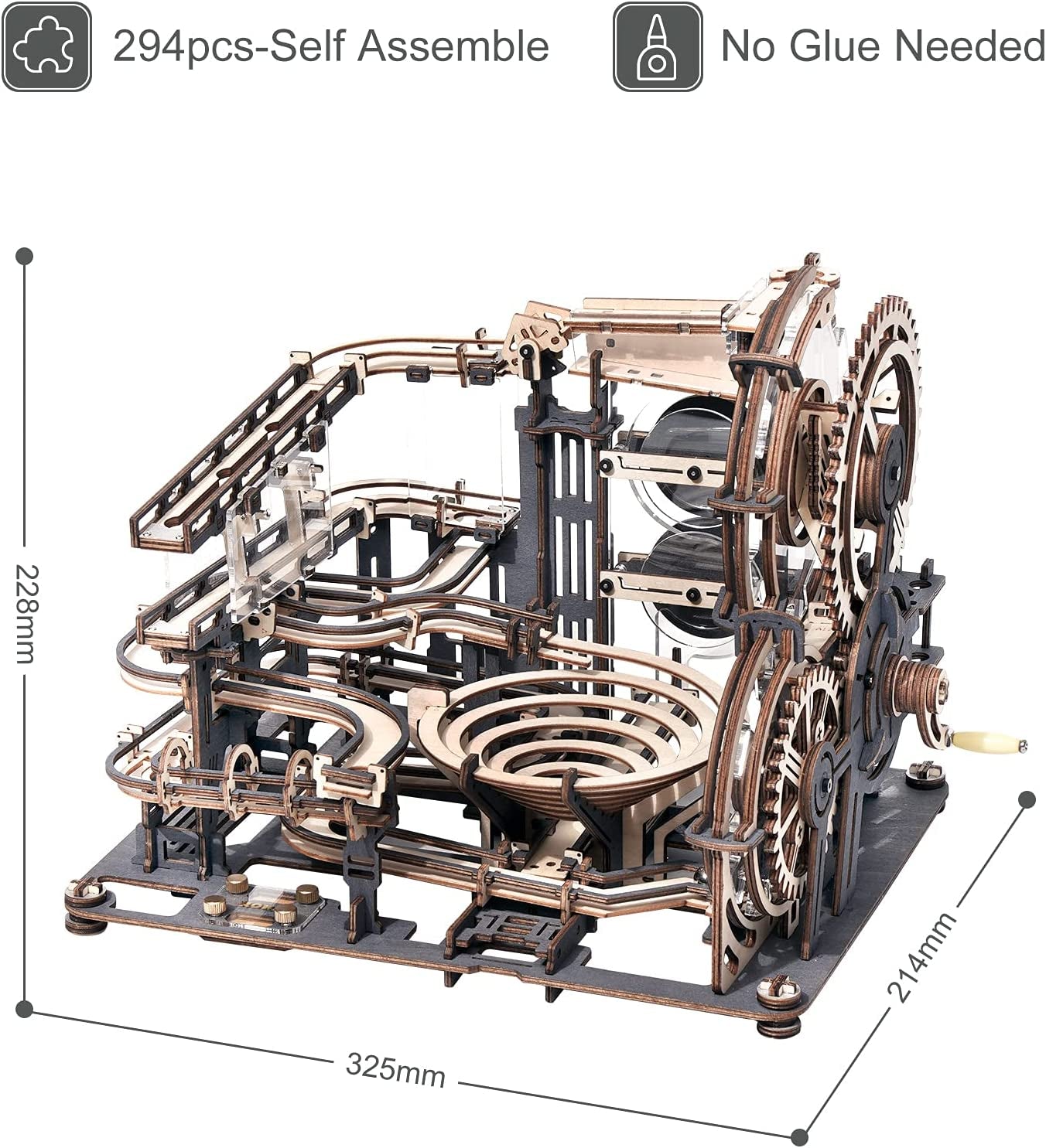 Robotime ROKR Marble Night City 3D Wooden Puzzle Assembly Waterwheel Model