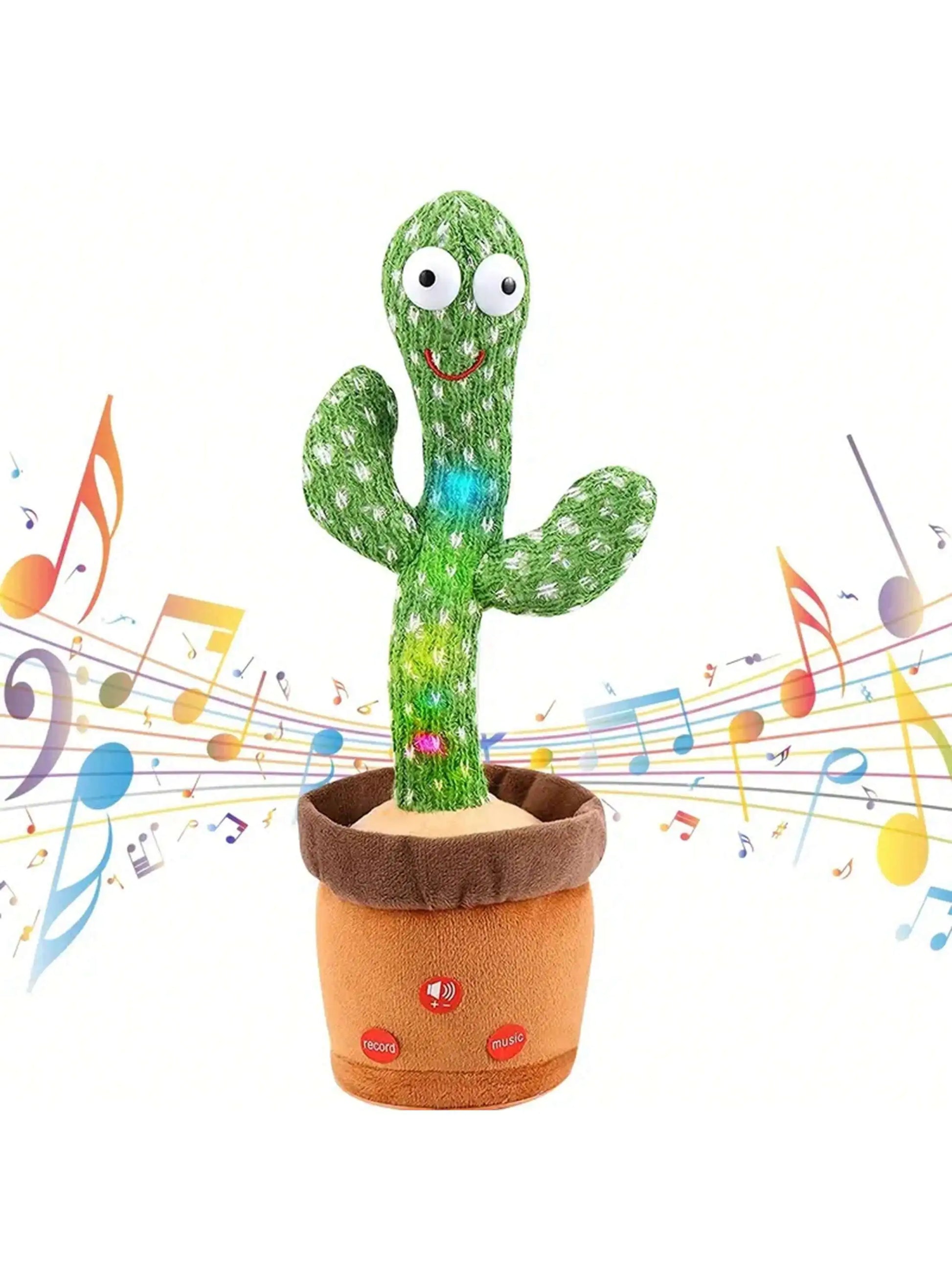 "Dancing Talking Cactus Toy for Infants, Singing, Mimicking, Recording, Repeating, Sunny Cactus Theme"