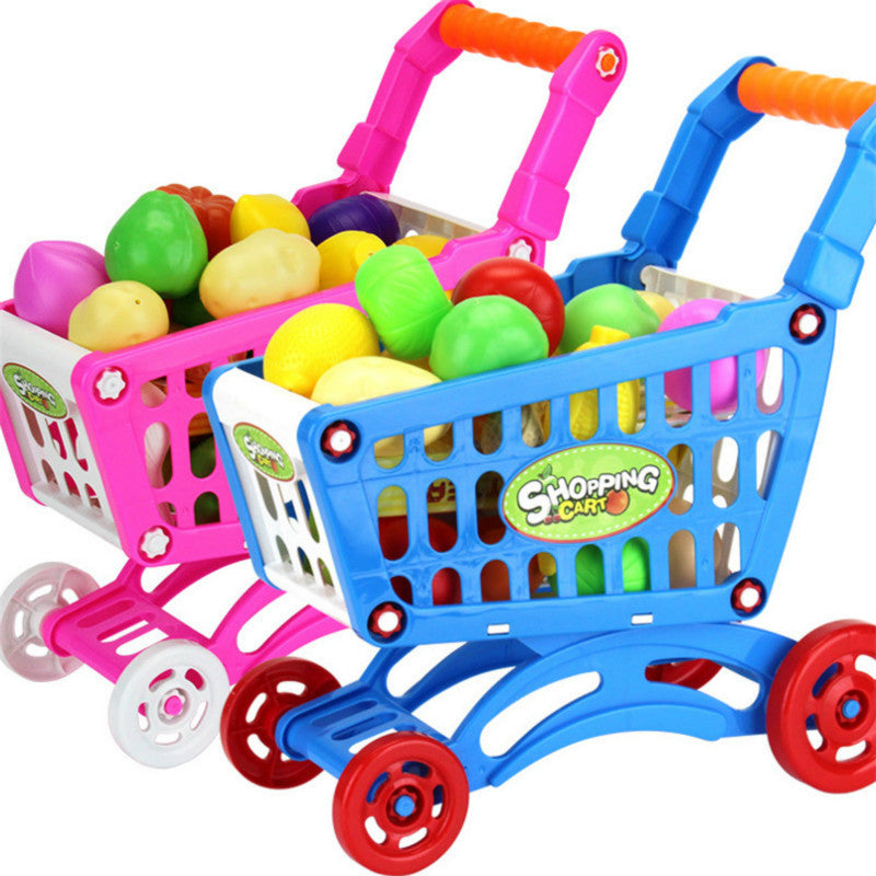 Family Toy Double-layer Children's Simulated Shopping Cart