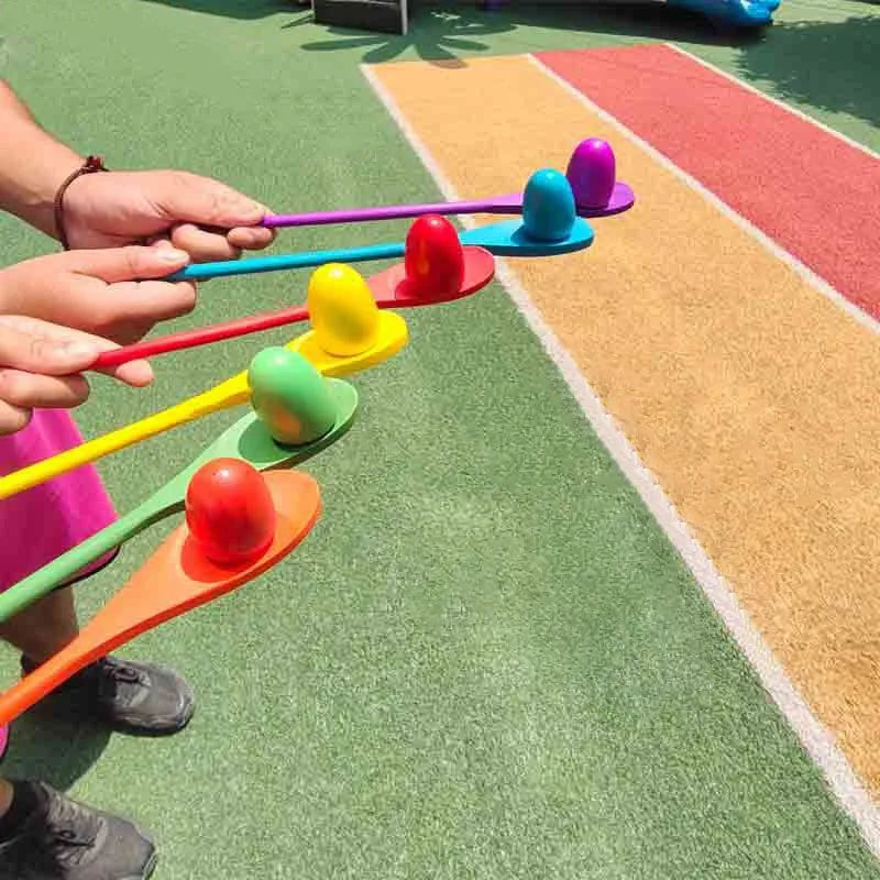 "Set of 6 Balance Spoons for Parent-Child Sensory Training and Outdoor Early Education Sports Game"