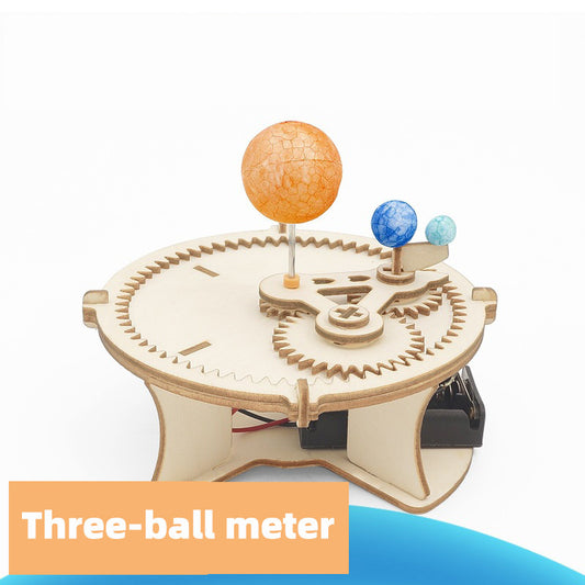 Wood Solar System Globe Earth Sun Moon Model Kids Toys Science Experiment Educational Kit Puzzle Toys For Kids Science Lab