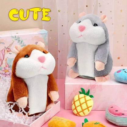 15cm Talking Hamster Stuffed Animal with Recording and Repeatable Sound - Gift Idea