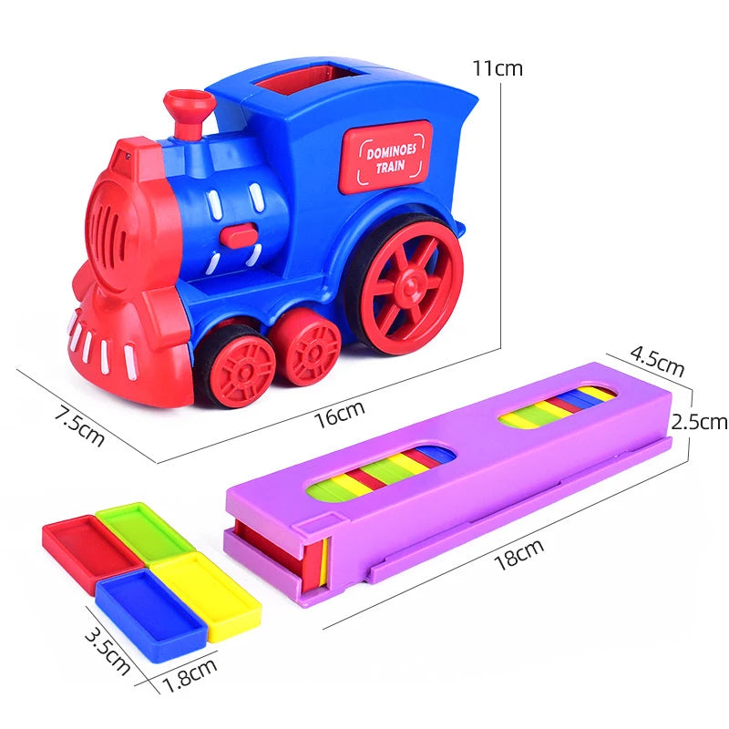 Electric Domino Train Brick Blocks Kit: Educational DIY Toy for Kids