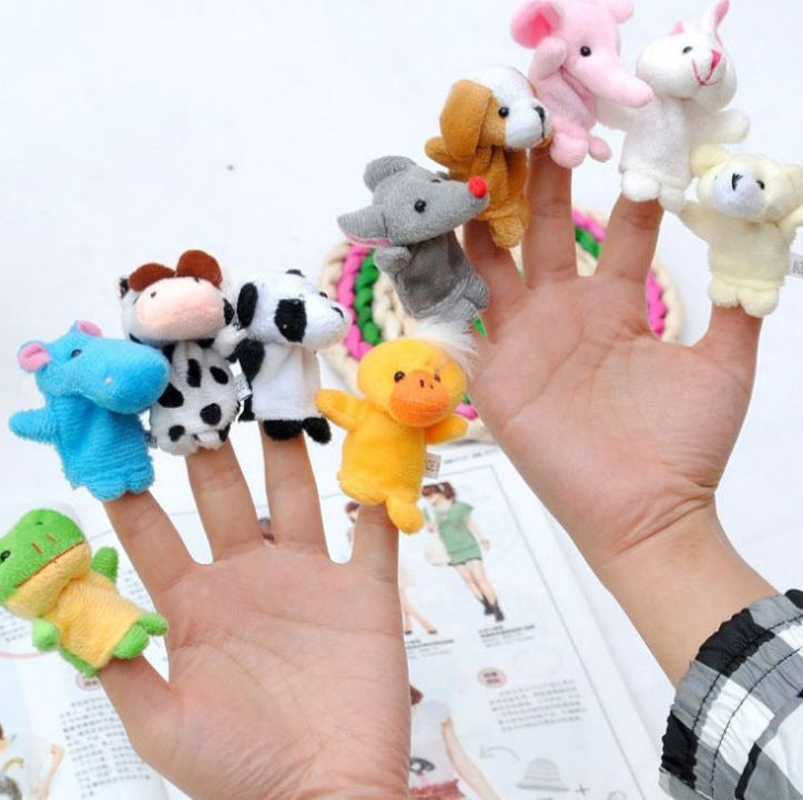 Children's Finger Puppets Sets Of Family Cartoon Finger Doll Baby Thumb Doll Family Interactive Toys Muppet Early Education