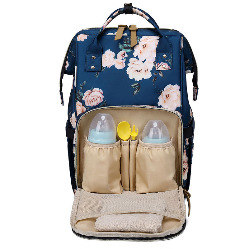 Fashionable USB Rechargeable Diaper Backpack for Mothers and Babies