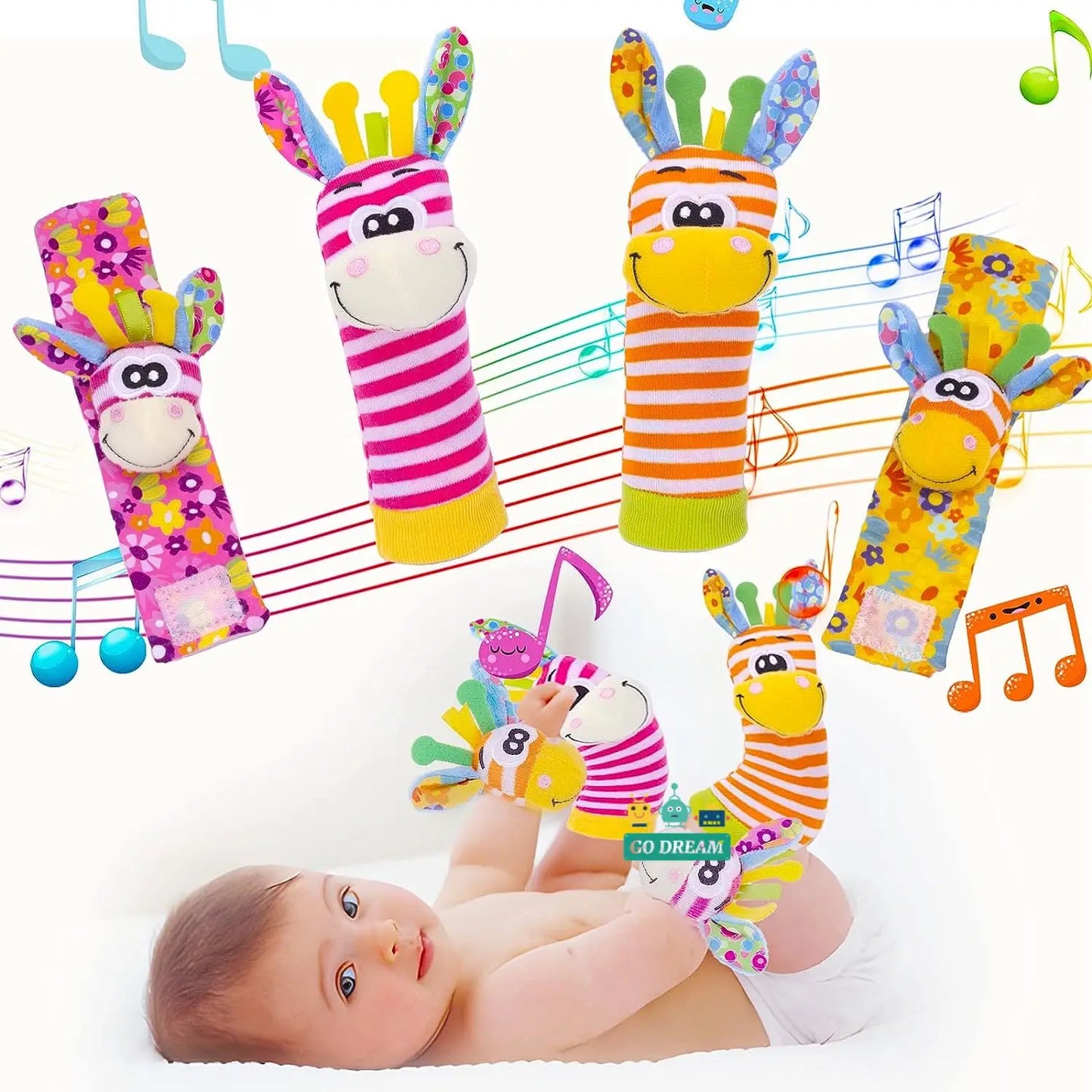 Infant Wrist Rattle Socks: Early Educational Development Toy for Babies 0-12 Months