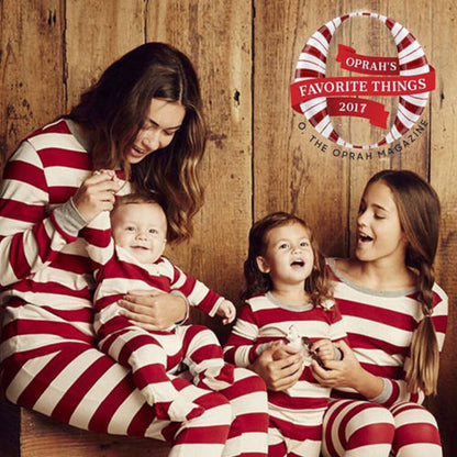 Parent-child Striped Christmas Family Suit And Autumn Long-sleeved Home Service Suit