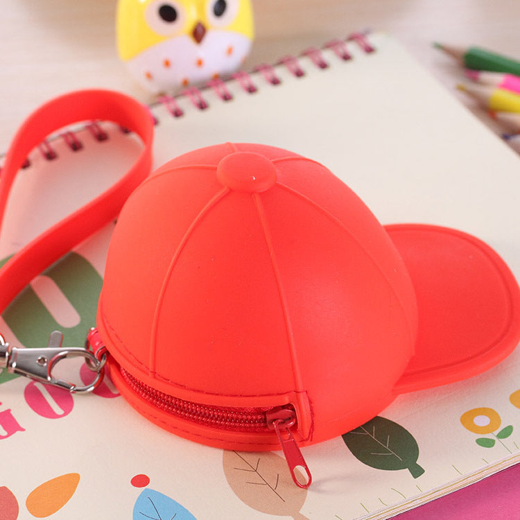 Cute Cartoon Candy Color Hat Silicone Coin Purse