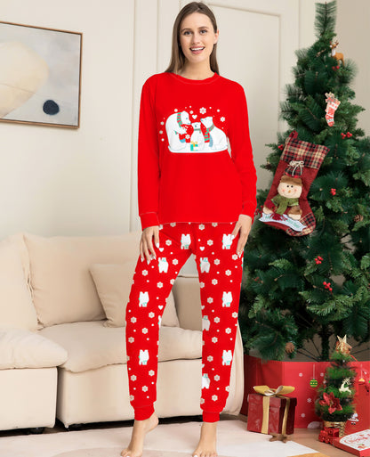 Christmas Family Pajamas Matching Sets Christmas Sleepwear Parent-Child Pjs Outfit For Christmas Holiday Xmas Party