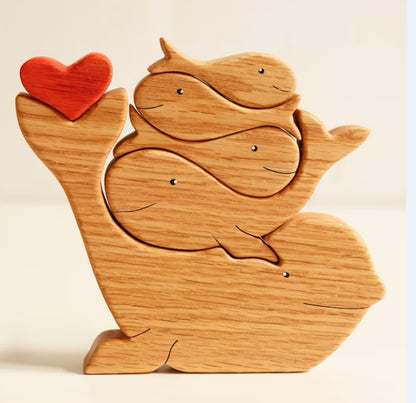 Personalized Animal Small Wooden Board Puzzle Anniversary Handmade Gift For Family