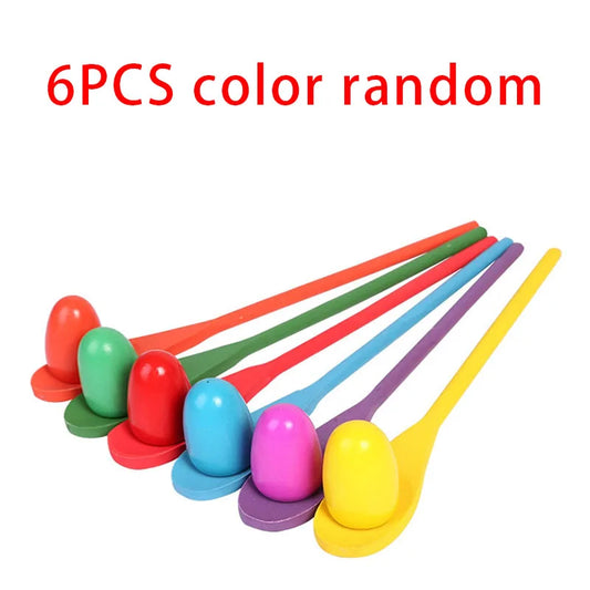 "Set of 6 Balance Spoons for Parent-Child Sensory Training and Outdoor Early Education Sports Game"