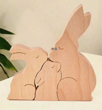 Personalized Animal Small Wooden Board Puzzle Anniversary Handmade Gift For Family