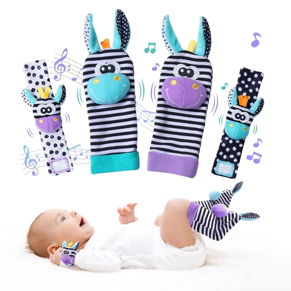 Infant Wrist Rattle Socks: Early Educational Development Toy for Babies 0-12 Months