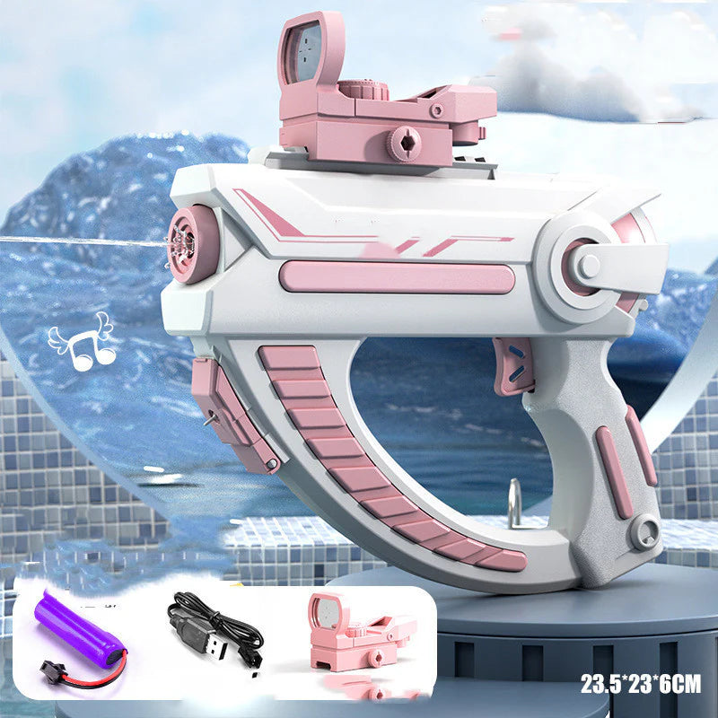 "Rechargeable Electric Water Gun with Long-Range Firing for Summer Parties and Kids"