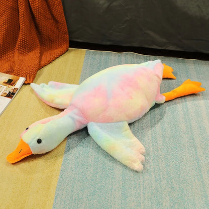 Large Duck Plush Toy - Soft and Fluffy Sleep Pillow for Children - Adorable Animal Stuffed Swan Goose Doll Floor Mat